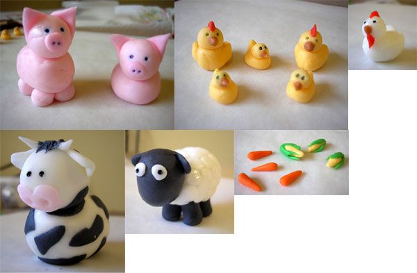 Cake Fondant Farm Animals