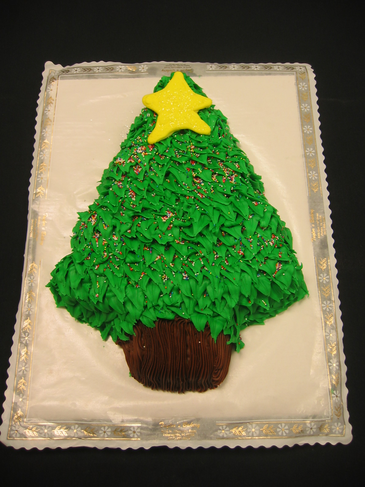 Cake Shaped Like Christmas Trees