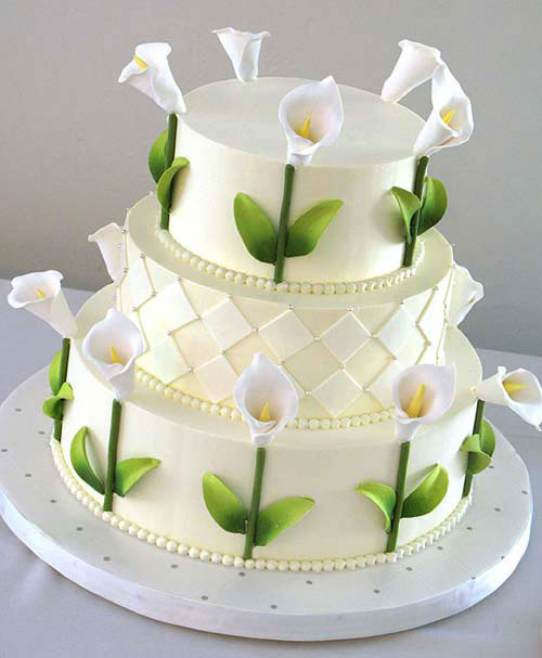 Calla Lily Wedding Cake