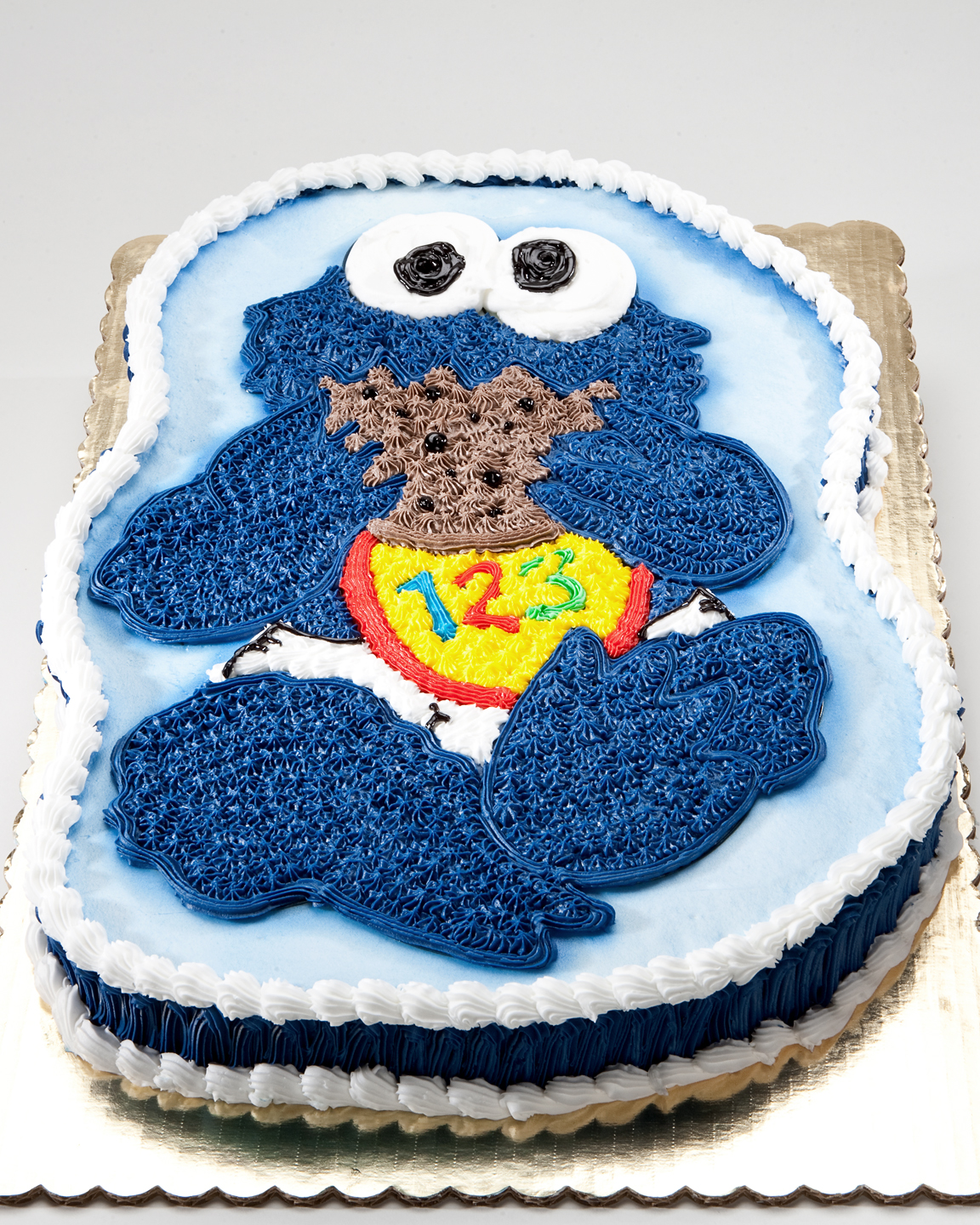 Cookie Monster Cut Out Cake