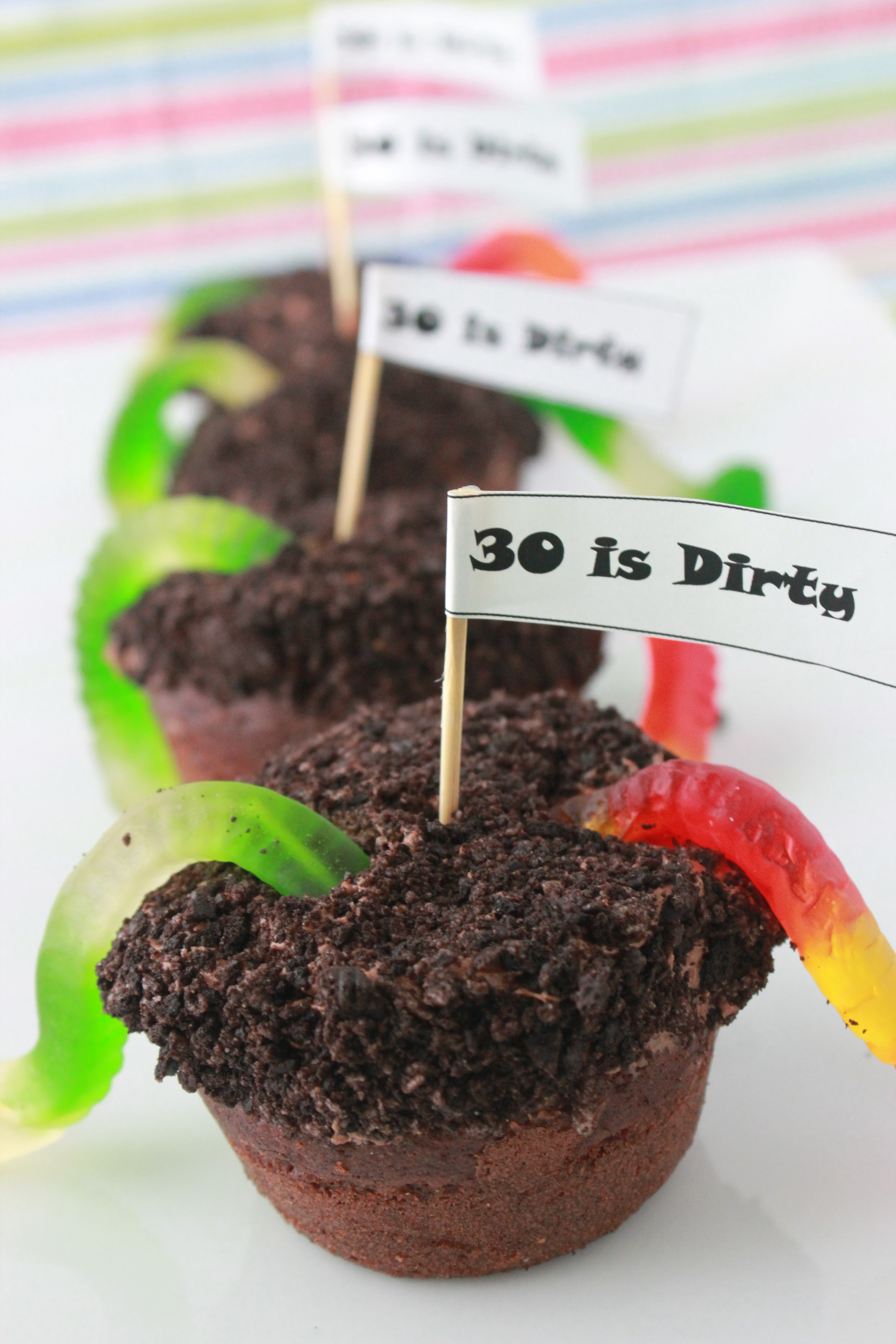 Dirty Thirty Birthday Cupcakes