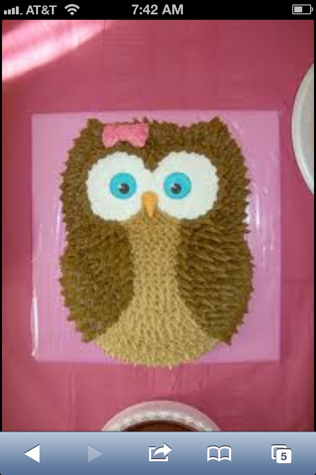 DIY Owl Birthday Cake