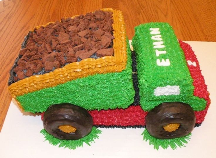 Dump Truck Birthday Cake