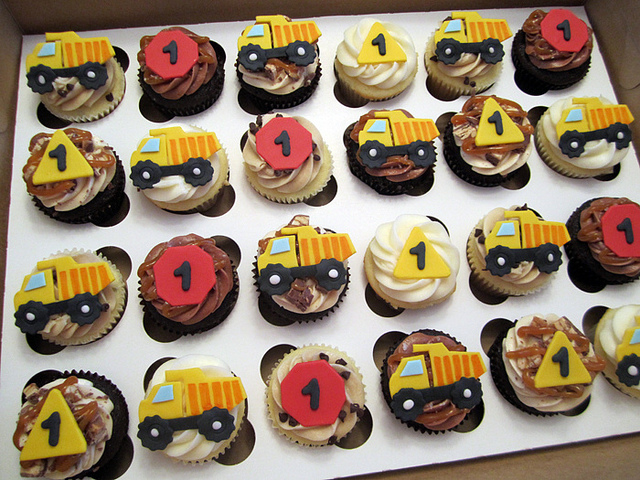 Dump Truck Birthday Cupcakes