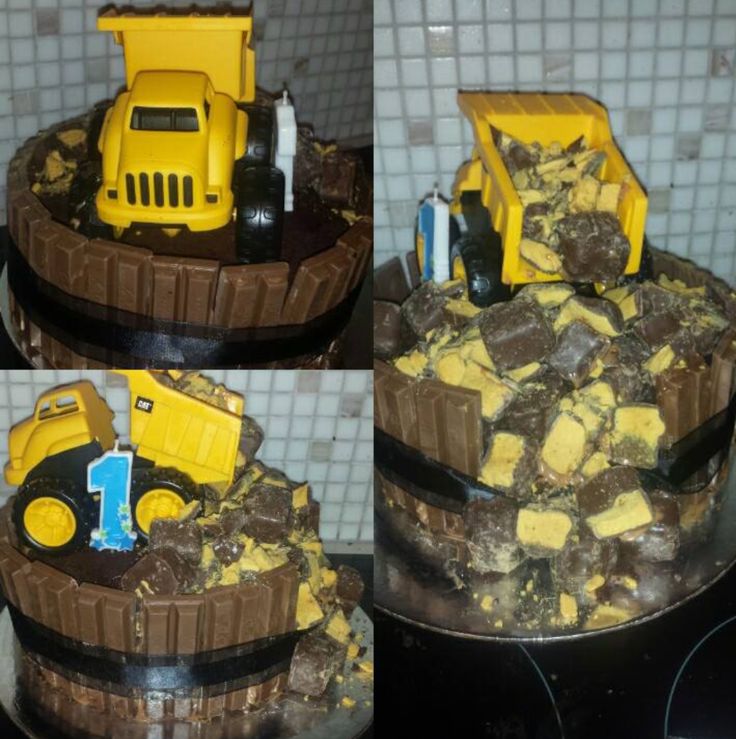 Dump Truck First Birthday Cake