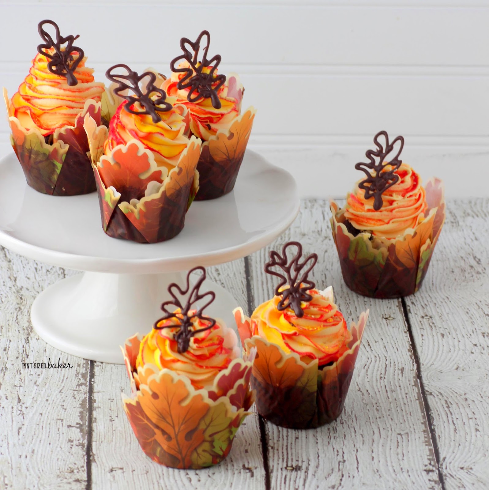 Fall Leaves Cupcake