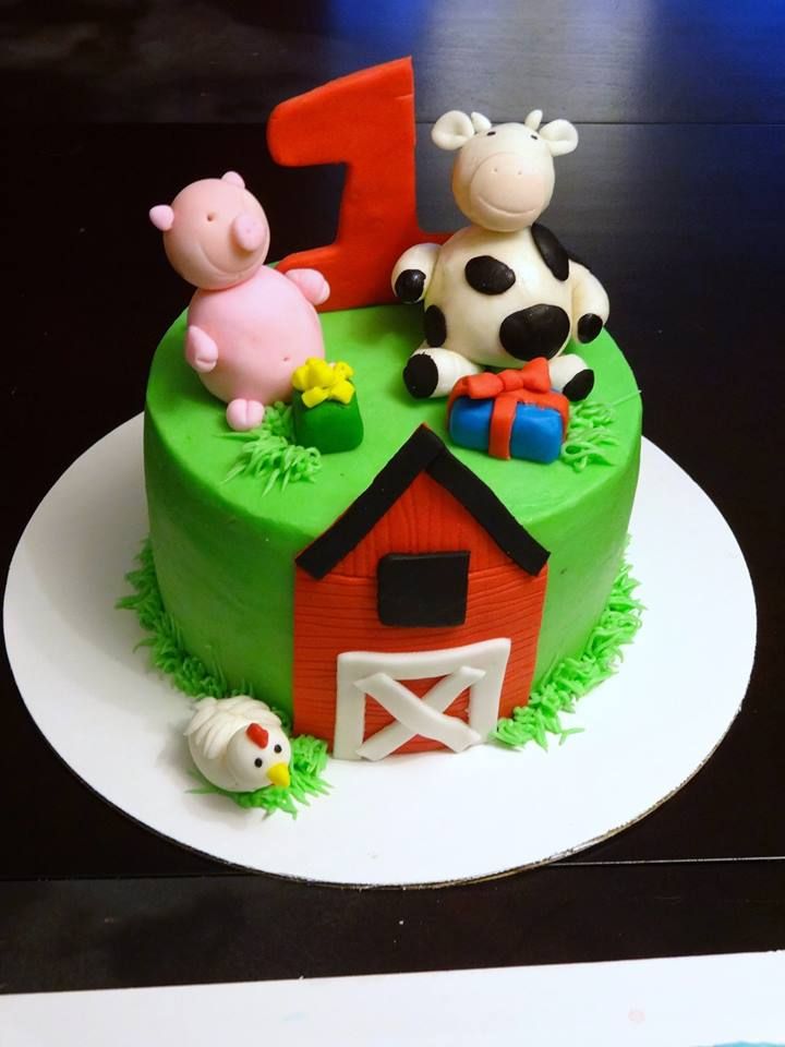 Farm Animal Smash Cake