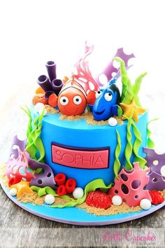 Finding Dory Cupcake Cake