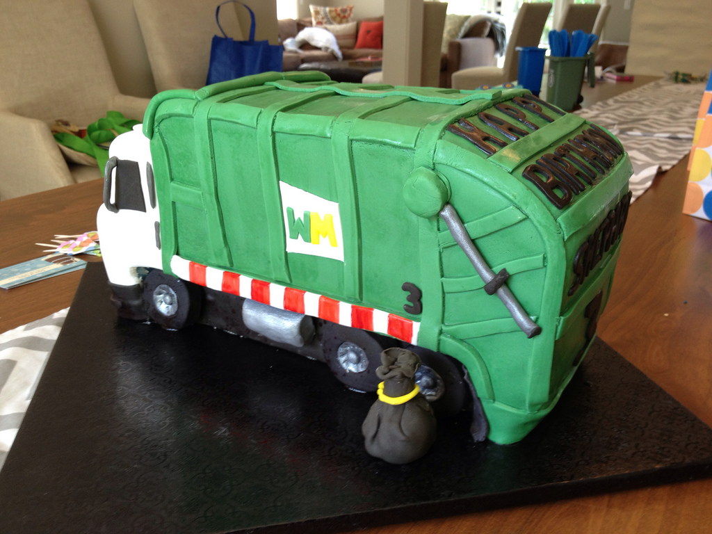 Garbage Truck Birthday Cake