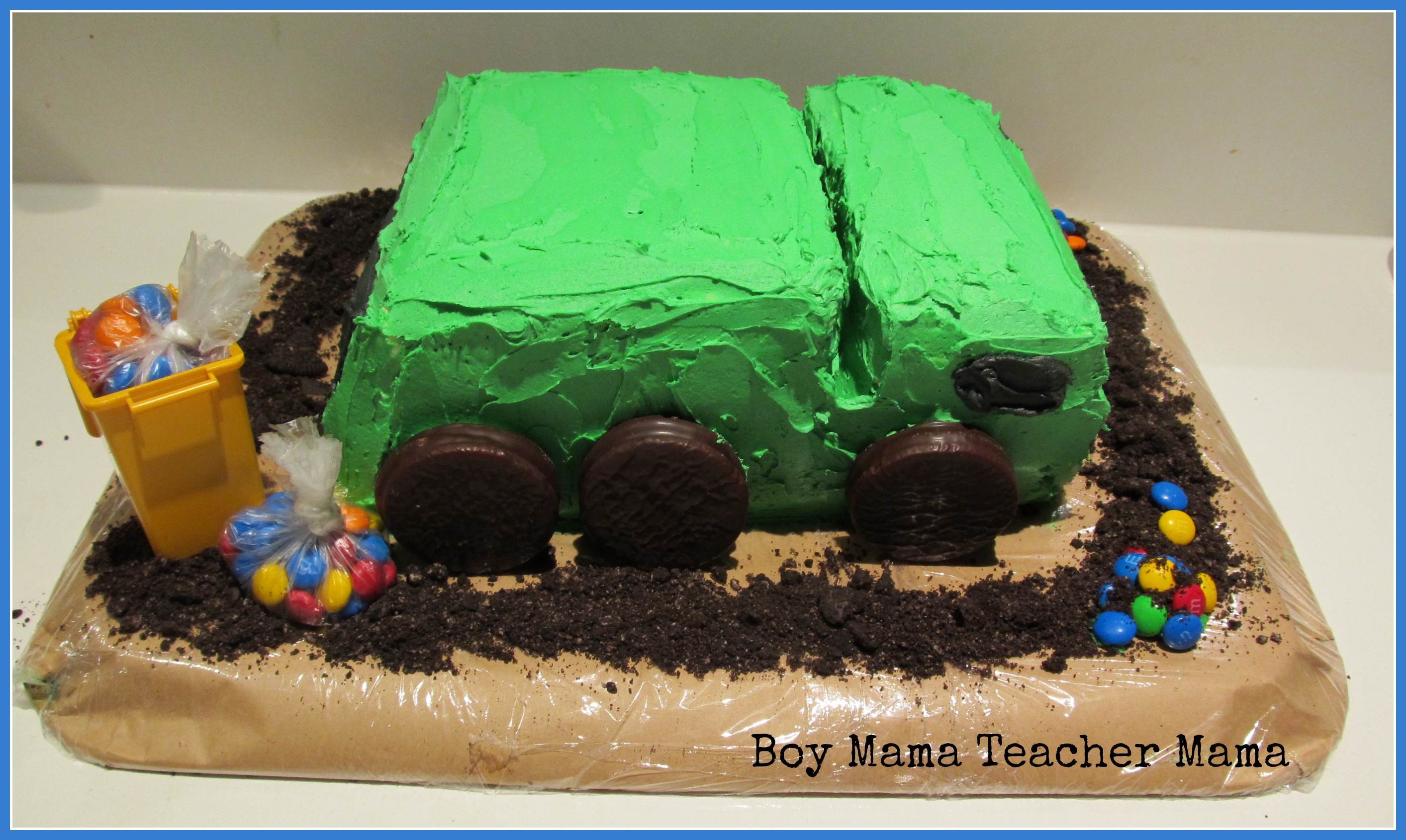 Garbage Truck Birthday Cake