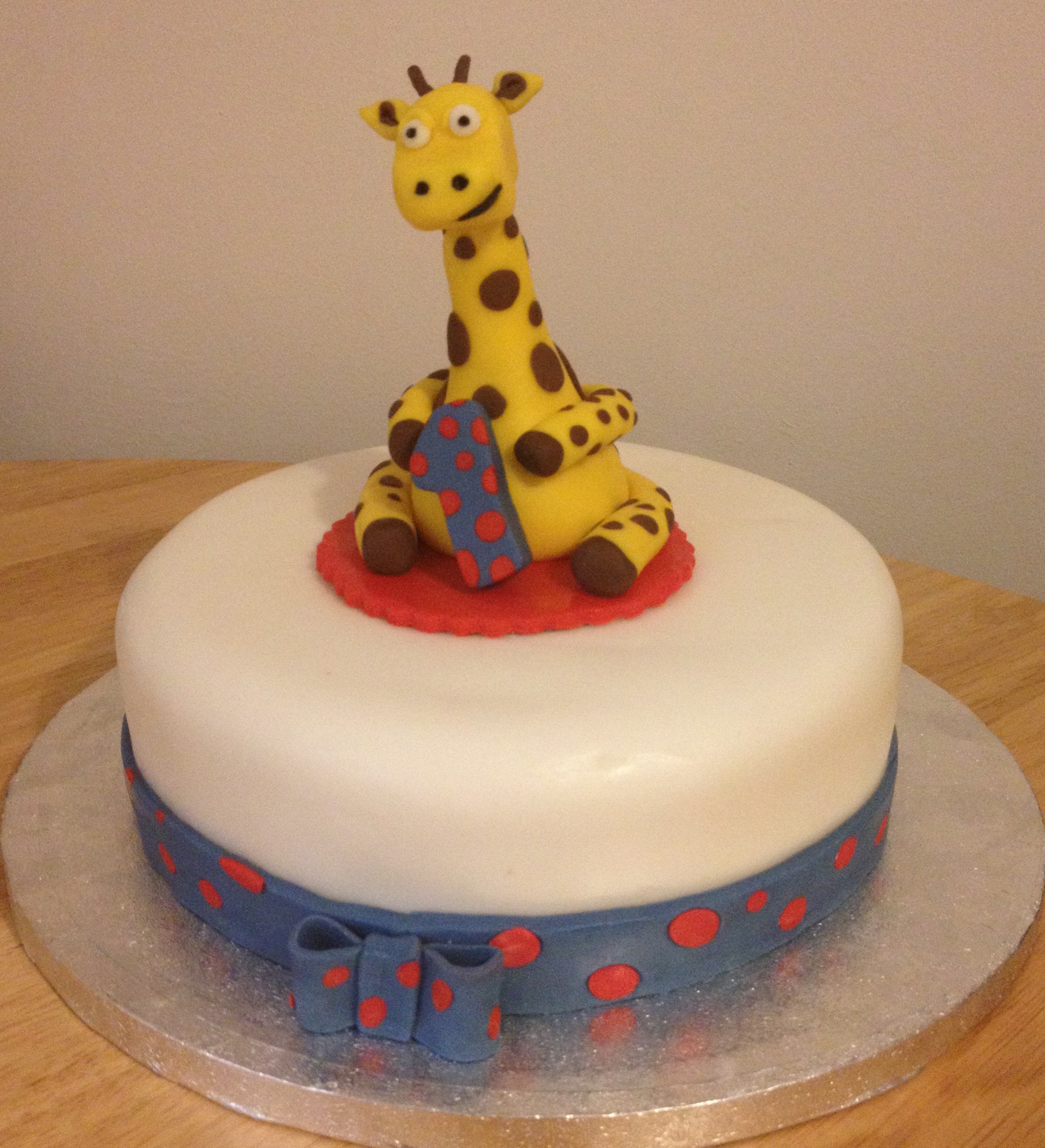 Giraffe 1st Birthday Cake