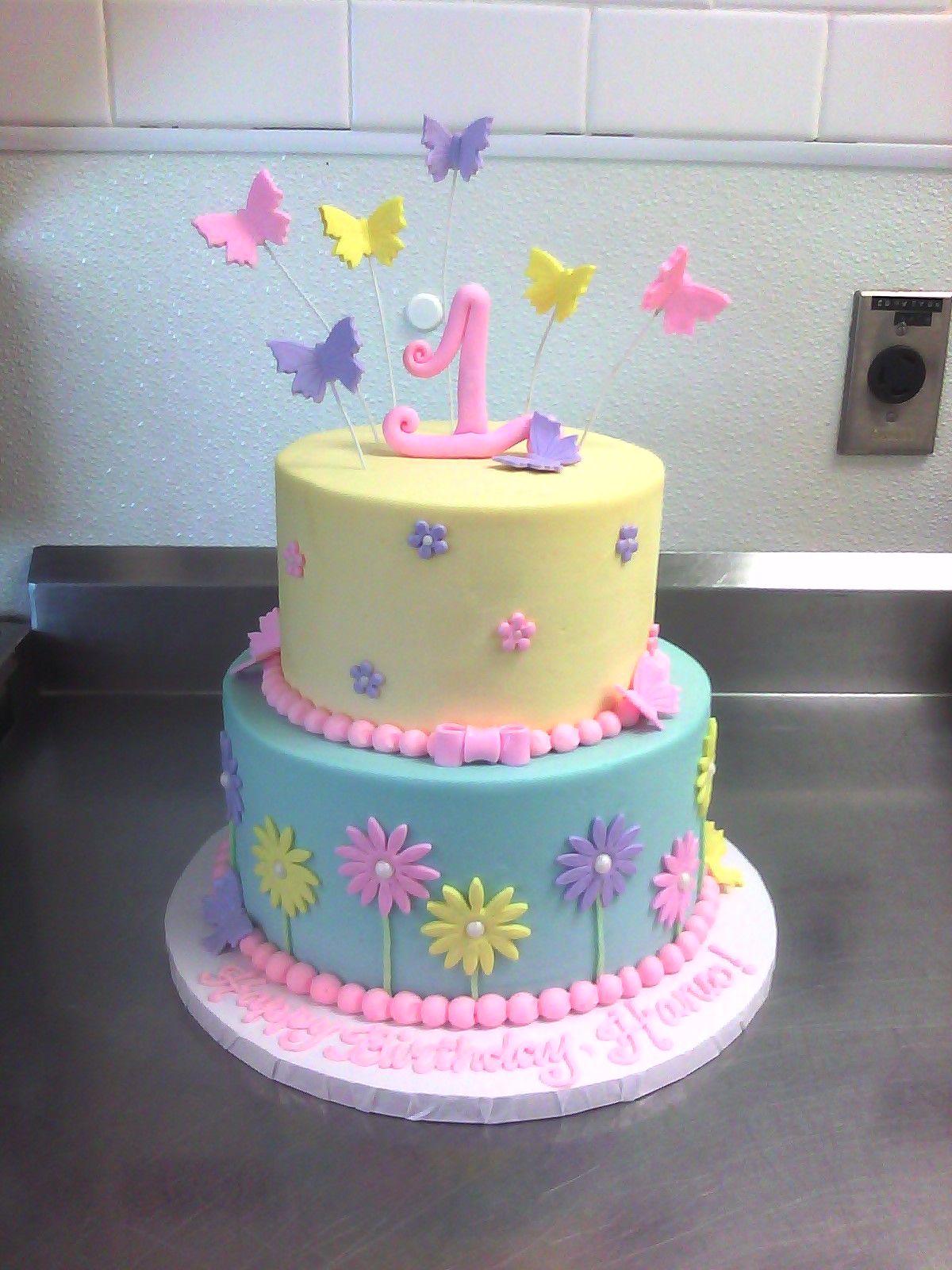 Girls 1st Birthday Cake