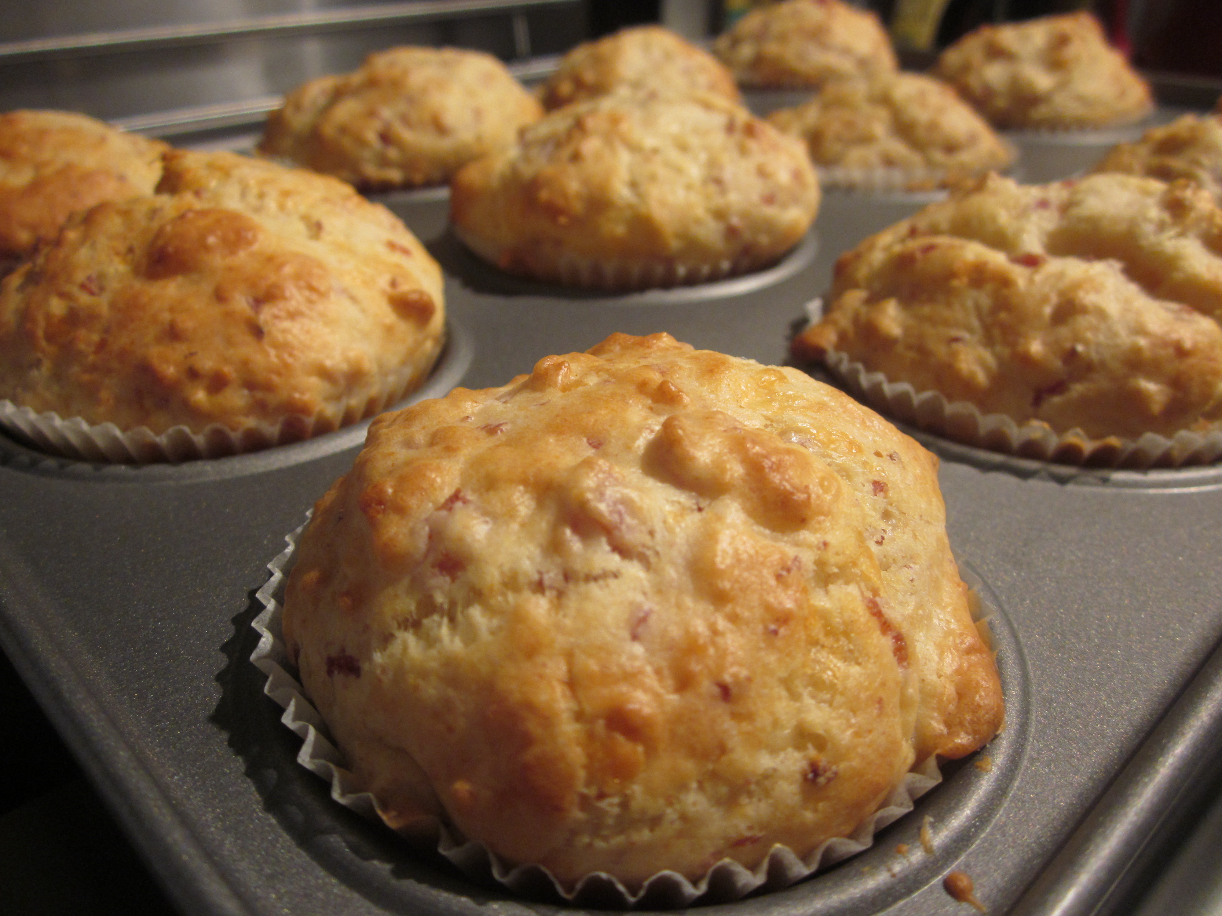 Ham Egg and Cheese Cupcakes