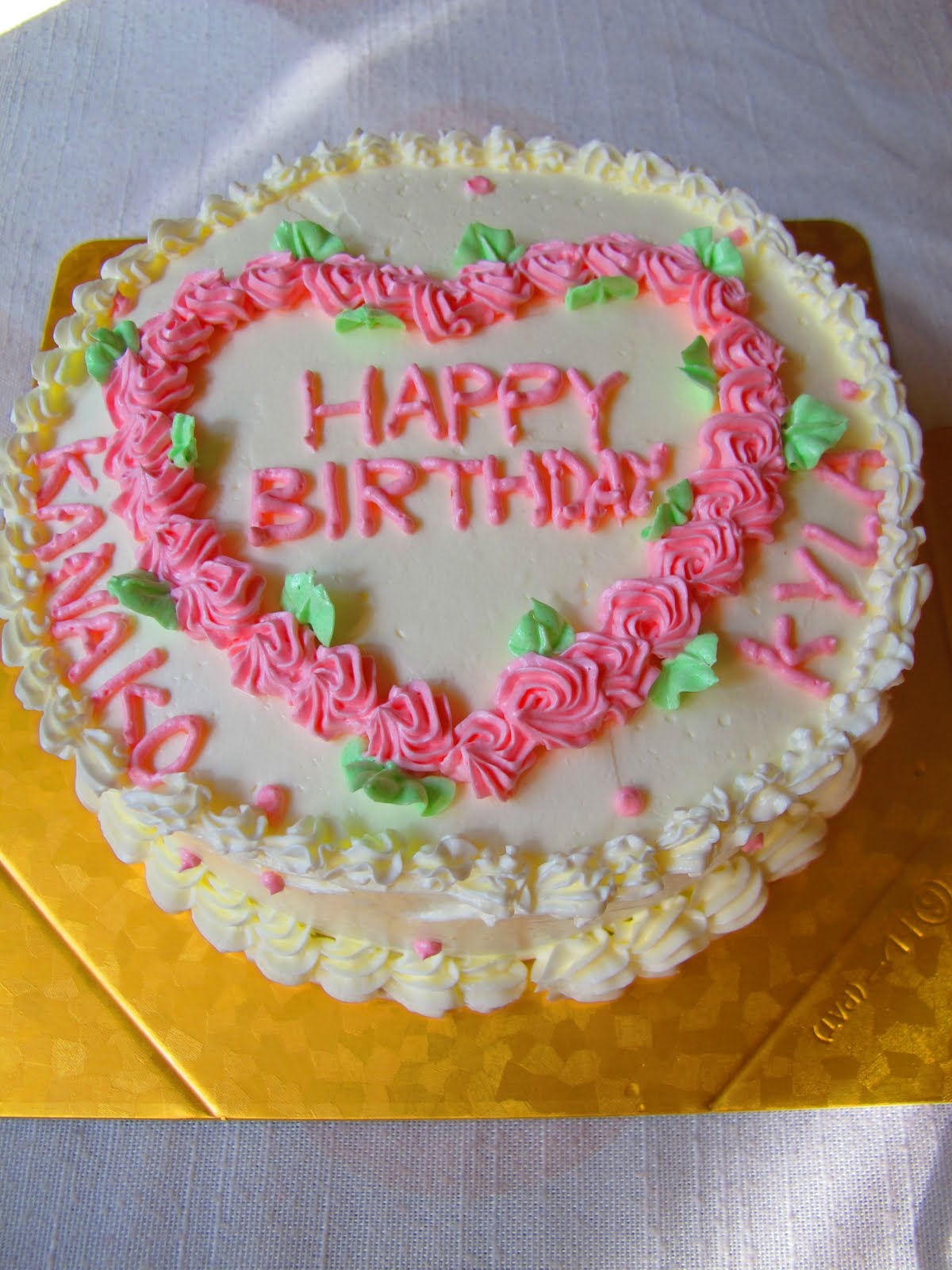 Happy Birthday Cake with Flowers