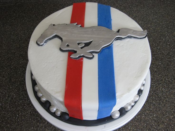 Happy Birthday Mustang Cake