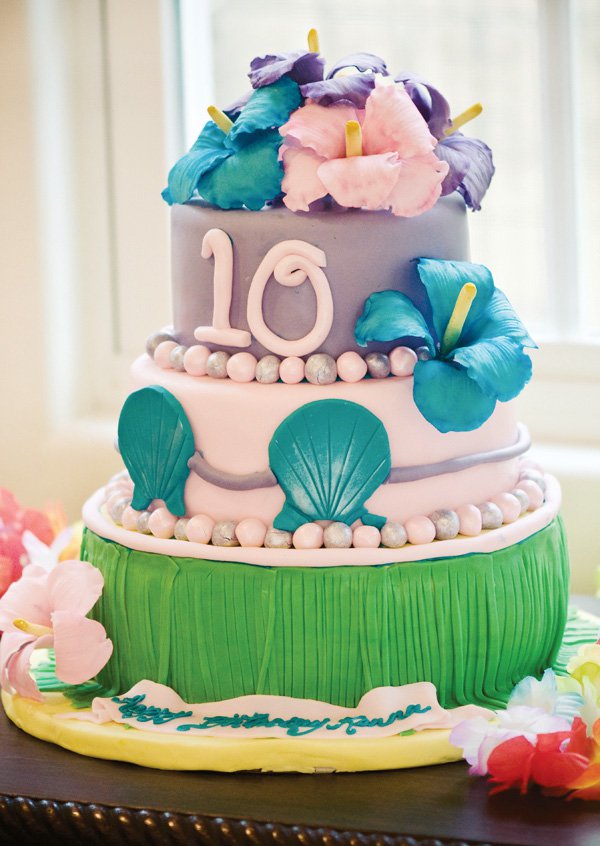 Hawaiian Luau Birthday Cake Ideas