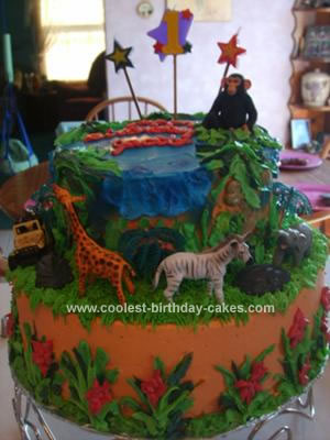 Homemade Jungle Birthday Cake