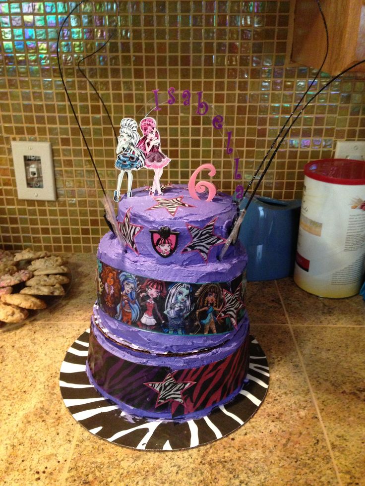 Homemade Monster High Birthday Cake