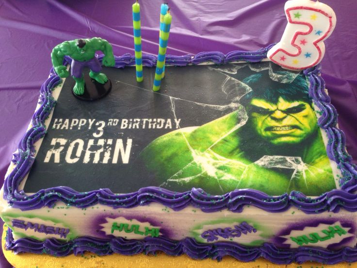 Hulk Birthday Cake