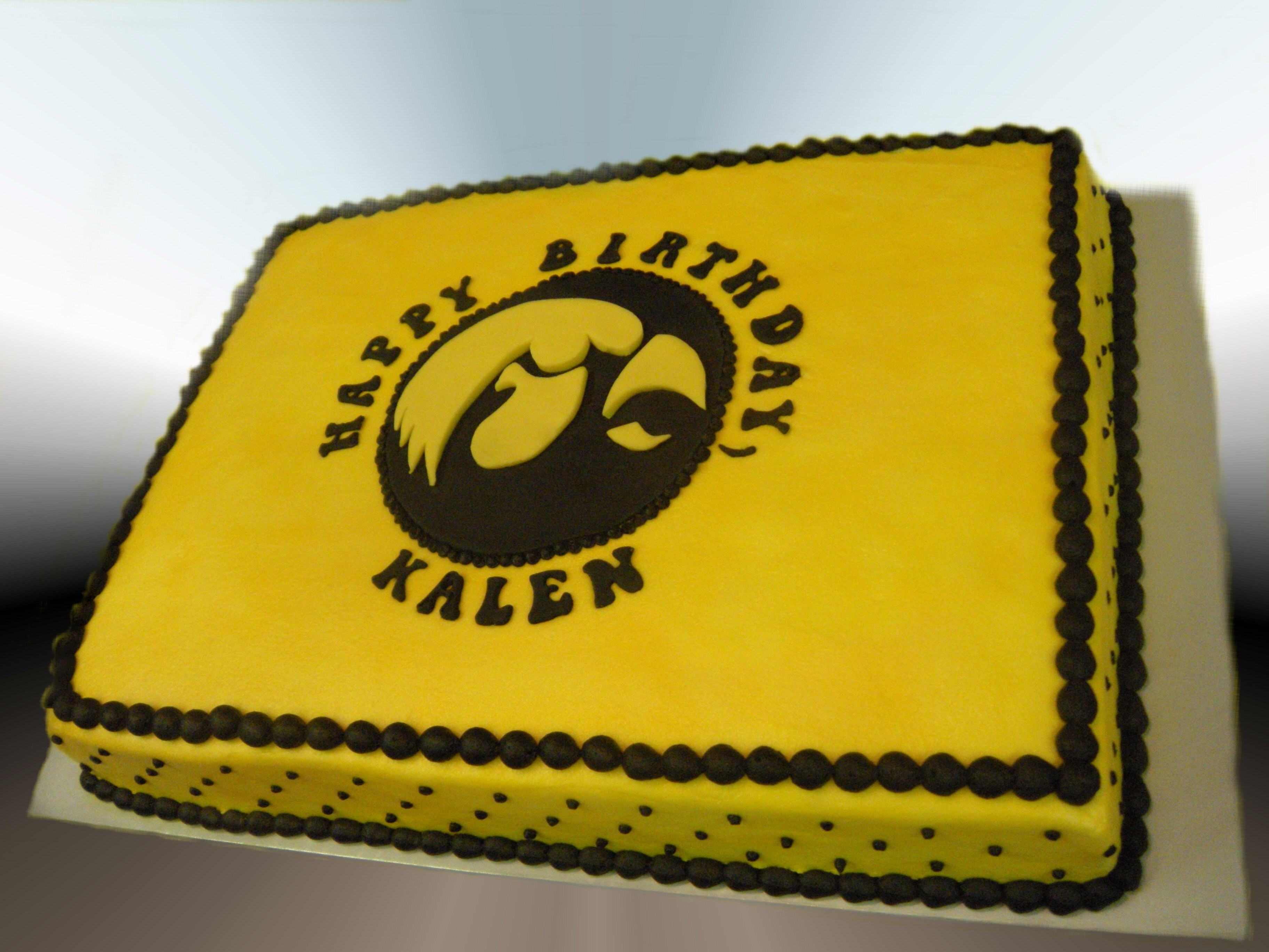 Iowa Hawkeye Birthday Cake