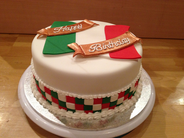 Italian Flag Birthday Cake