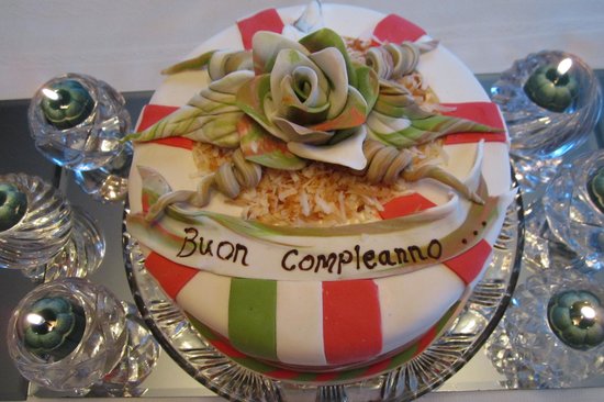 Italian Themed Birthday Cake