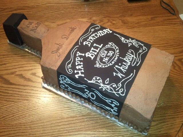 Jack Daniel's Birthday Bottle Cake