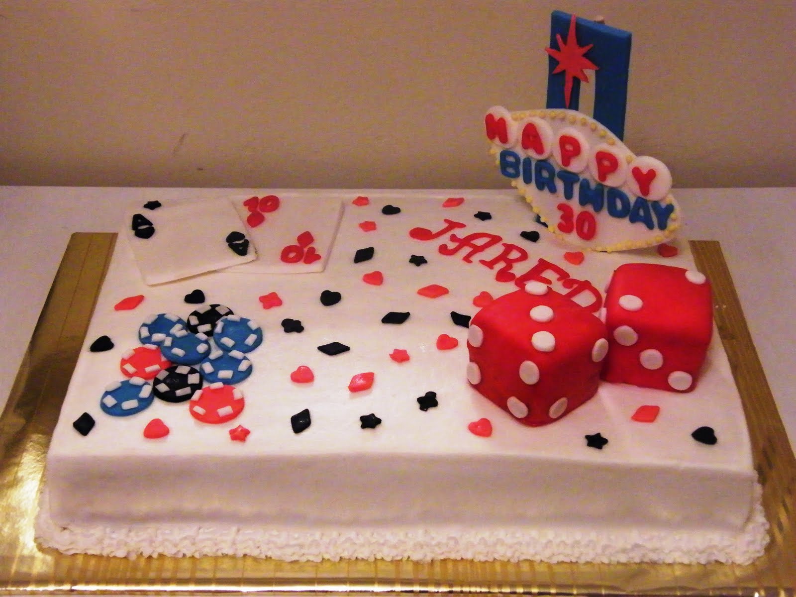 Las Vegas Themed Sheet Cake