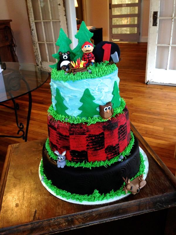 Lumberjack Birthday Cake