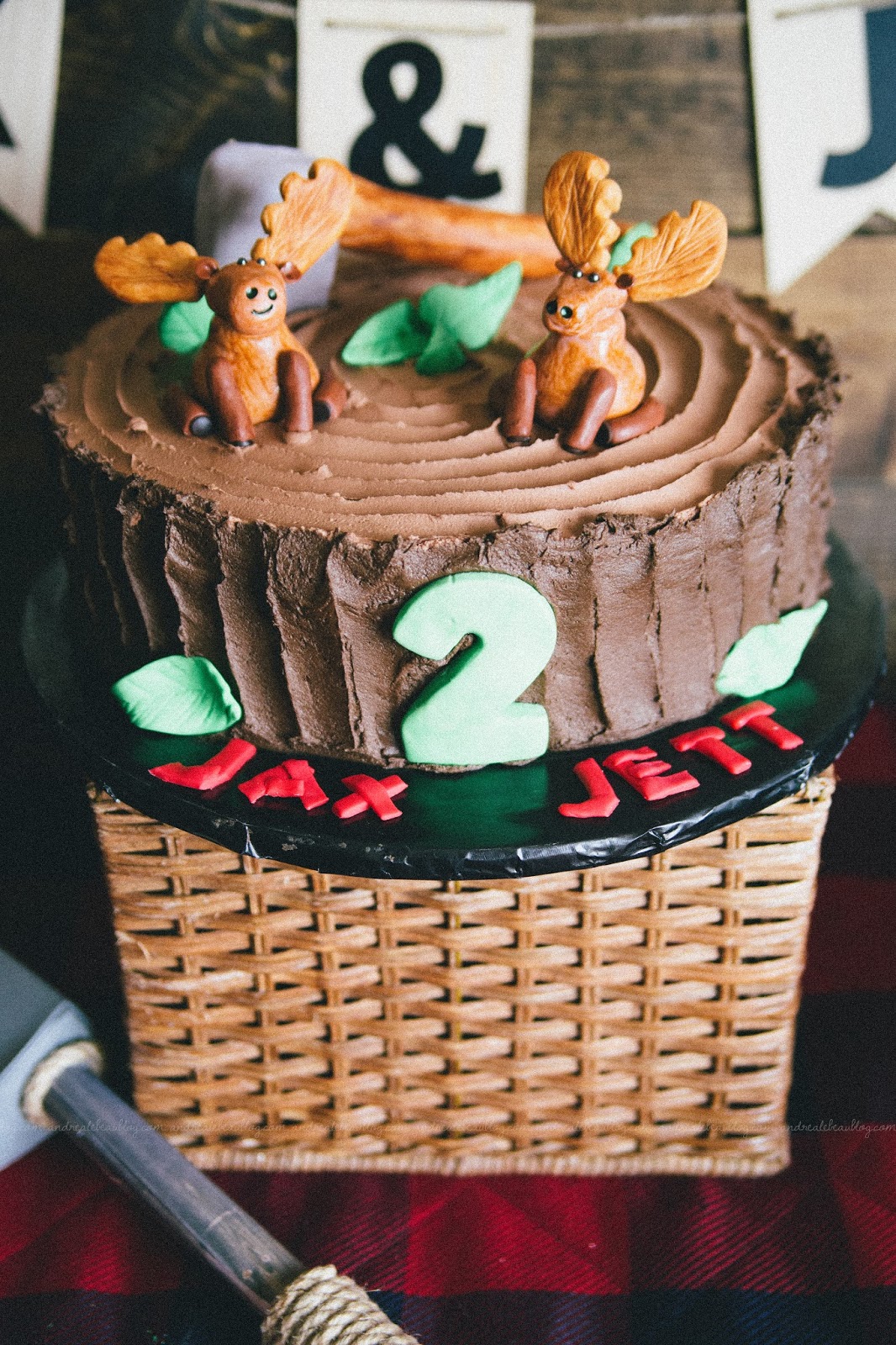 Lumberjack Birthday Party Cake