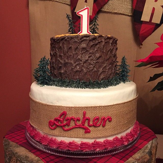 Lumberjack Birthday Party Cake