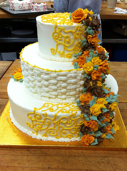 Market Basket Wedding Cake