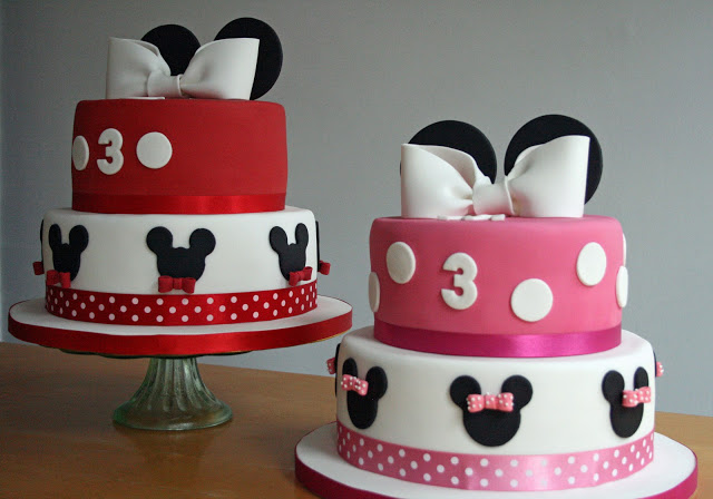 Mickey and Minnie Mouse Birthday Cakes