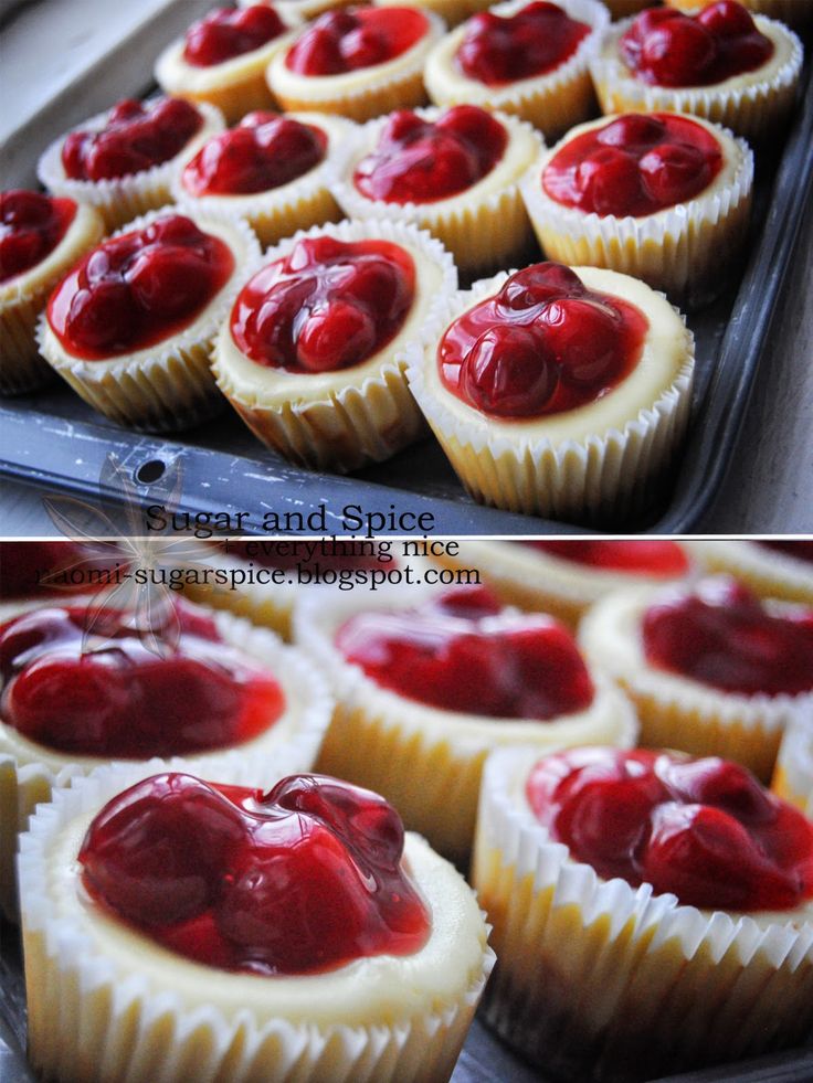 Mini Cherry Cheesecakes Cupcakes Recipes