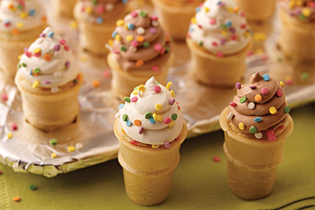 Mini Ice Cream Cone Cupcakes