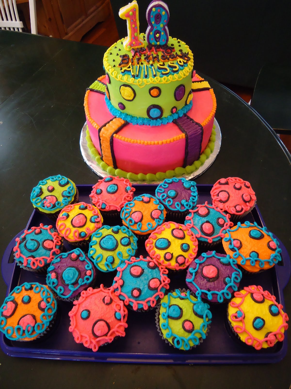 Neon Birthday Cake Ideas