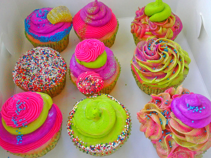 Neon Cupcakes