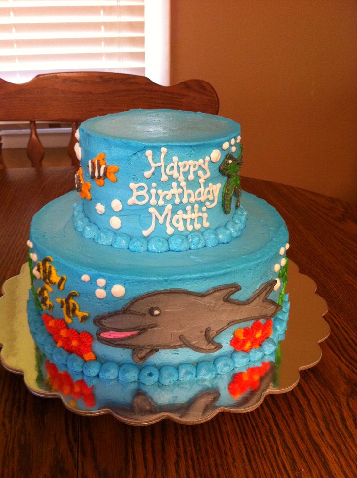 Ocean Themed Birthday Cake