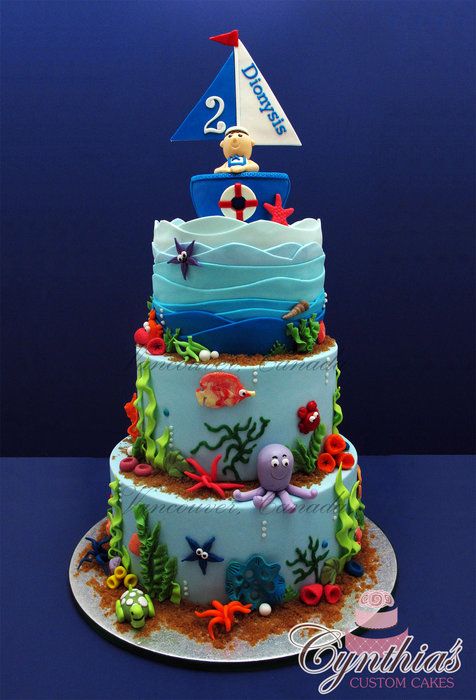 12 Photos of Birthday Cakes With Ocean Theme