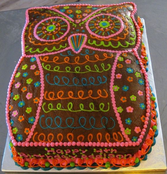 Owl Birthday Cake