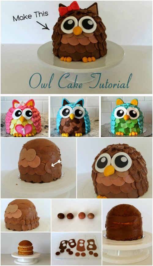 Owl Birthday Cakes for Girls