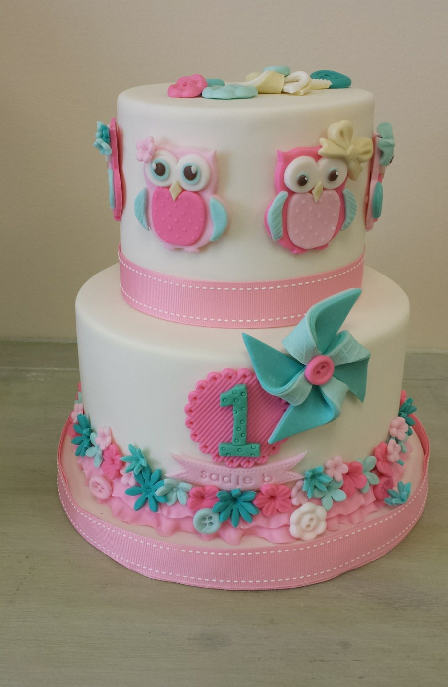 Owl Themed Birthday Cake