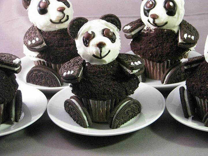 Panda Bear Cupcakes Oreo