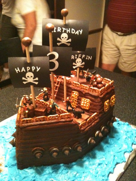 Pirate Ship Birthday Cake