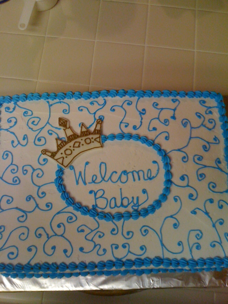 Prince Baby Shower Cake