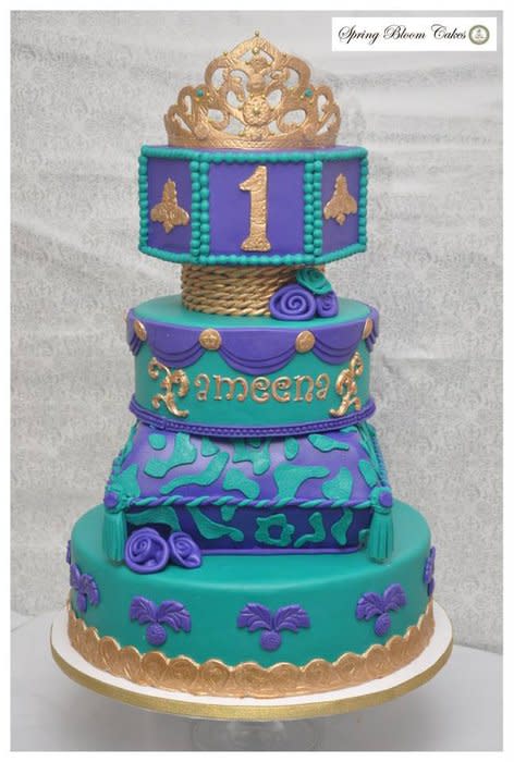 Princess Jasmine and Aladdin Cake