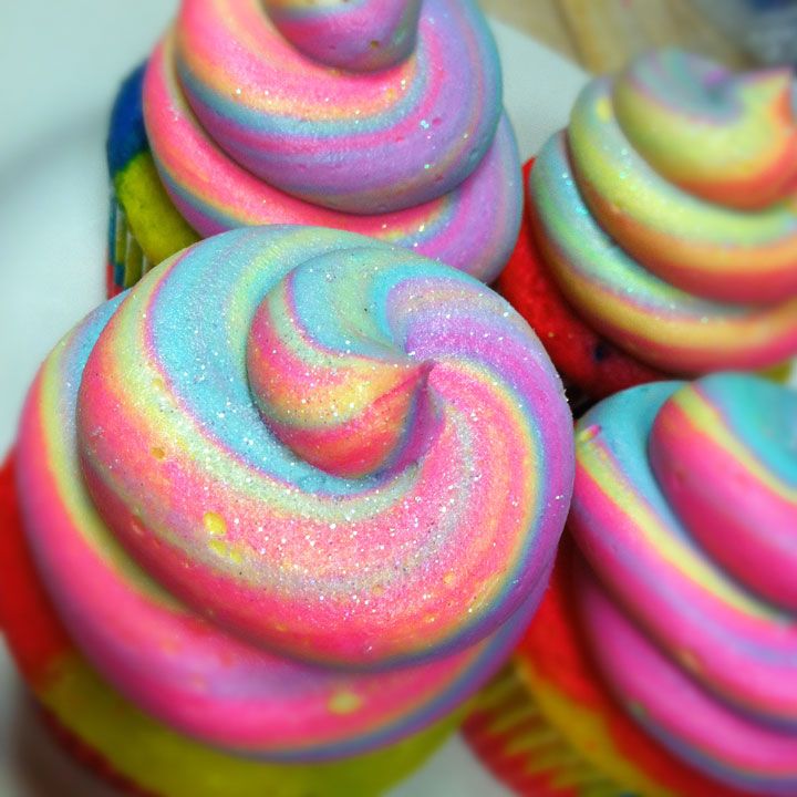 Rainbow Cupcakes