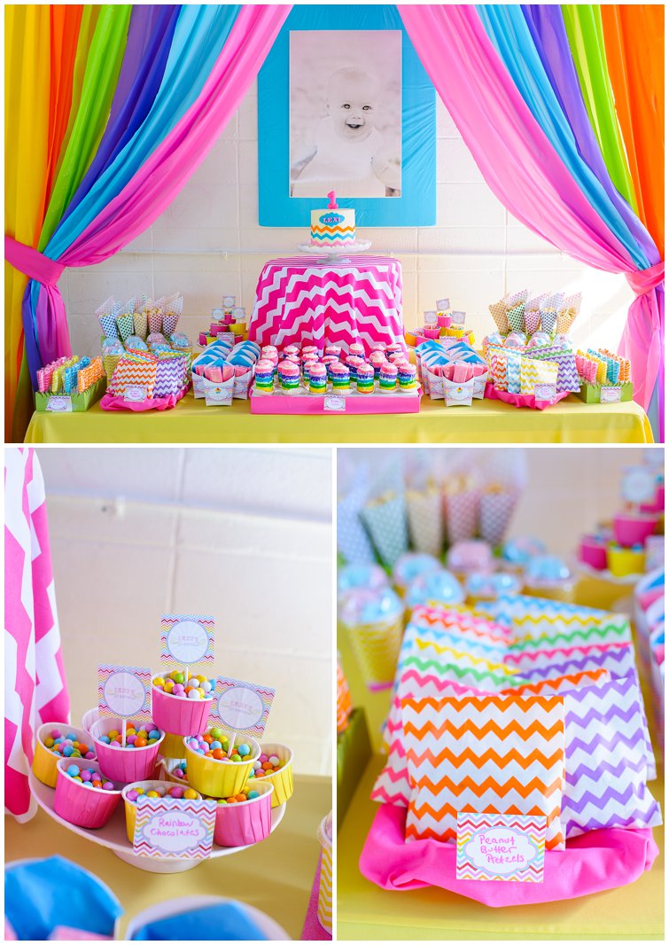 Rainbow First Birthday Party