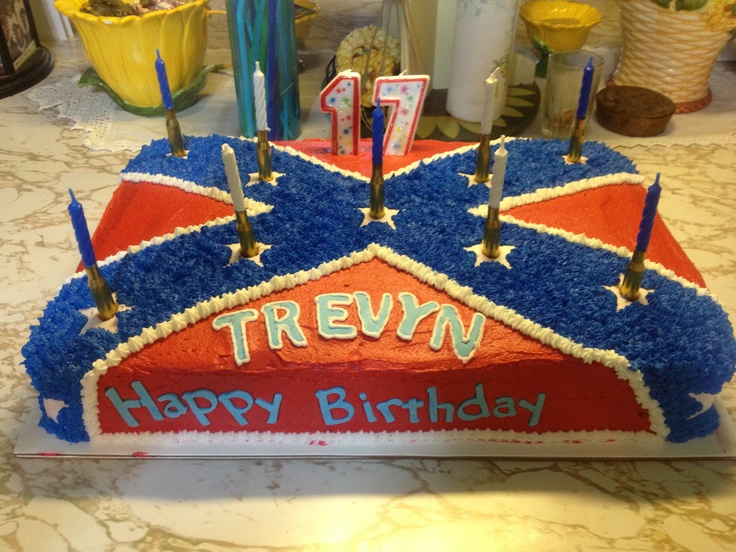 Rebel Flag Bday Cake