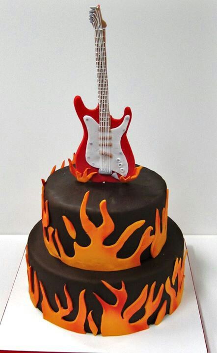 8 Photos of Boys Rock Star Bday Cakes